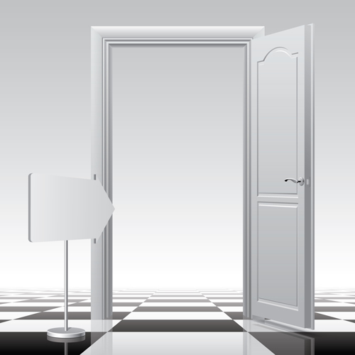 Matériaux vectoriels de conception de portes blanches 02 portes blanc   