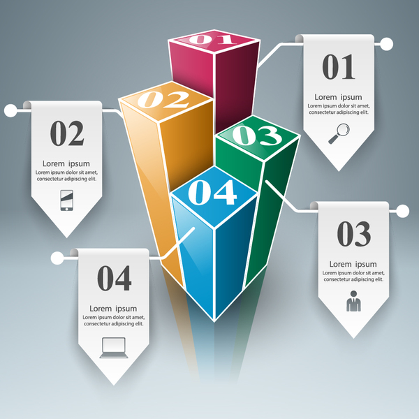 papier quatre vecteur infographique 3D papier infographie   