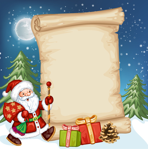 2016羊皮紙の背景ベクトルとクリスマスの要素03 要素 背景 羊皮紙 クリスマス 2016   
