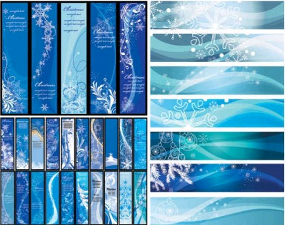 Blaue Weihnachtsbanner Hintergrundvektor Weihnachten Blau banner   