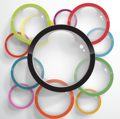 Cercle de verre lumineux design fond vecteur 02 verre vecteur de fond lumineux fond cercle   