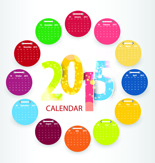 Calendrier 2015 anneau vecteur 01 calendrier annulus 2015   