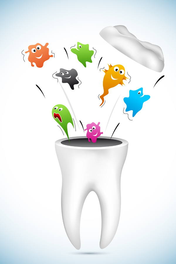 Cartoons Zahnpflegevektormaterial 01 Pflege Dental Cartoons   