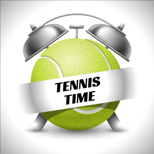 Horloge avec le vecteur de tennis tennis horloge   