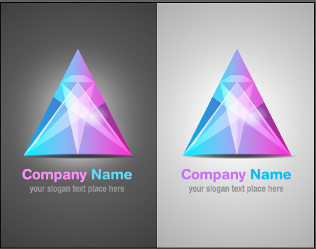Logos de société abstraite colorée ensemble vecteur 03 logos logo Entreprise coloré Abstrait   