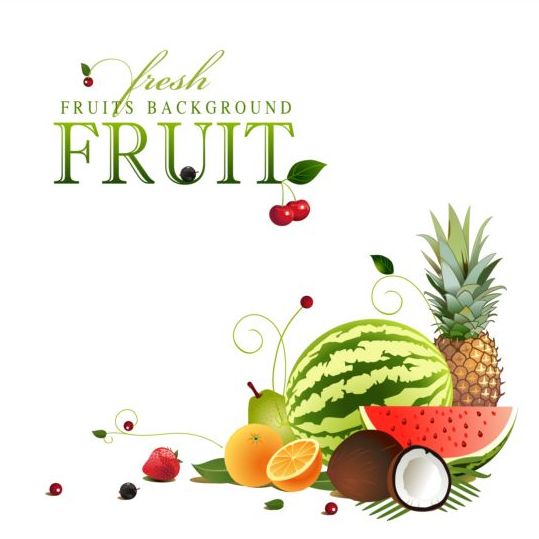 Graphique vectoriel de fond de fruit créatif 11 Graphique fruit fond Créatif   