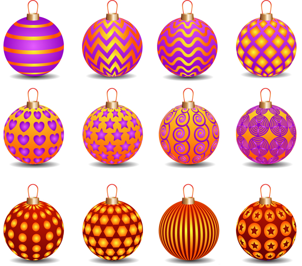 装飾パターンクリスマスボールベクトル 装飾 ボール パターン クリスマス   