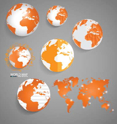 Erd-und Weltkarte Vektordesign 05 Weltkarte Welt Kartenvektor Karte Erde   