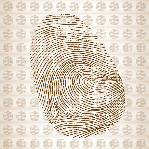Fingerprint mit Mustervektorgrafik Mustervektor Muster fingerprint   