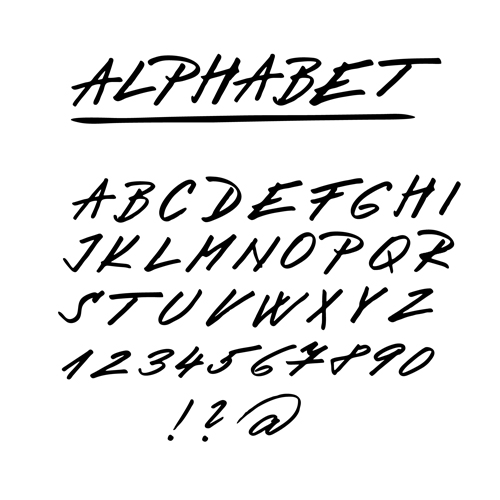 Handgezeichnete Alphabet-Kreativvektoren 04 Kreativ Hand gezeichnet alphabet   