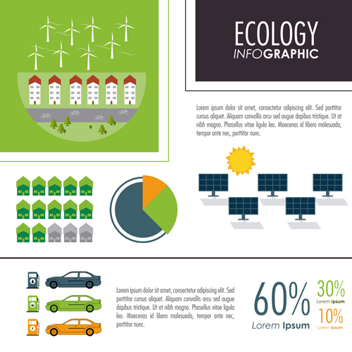 Moderne Ökologische Infografie-Vektoren Material 03 Ökologie moderne Infografik   