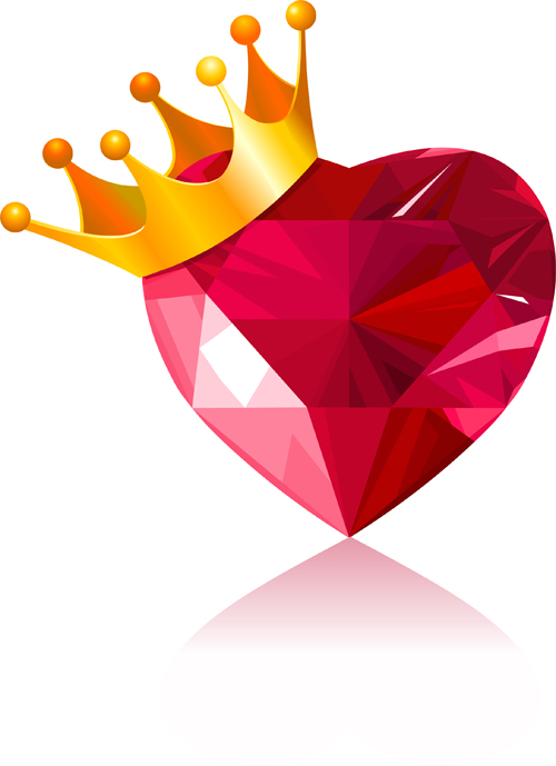 Leuchtende Diamant-Herz-Valentinstag Karten Vektor 08 Valentinstag tag Karten Herz glänzend Diamant   