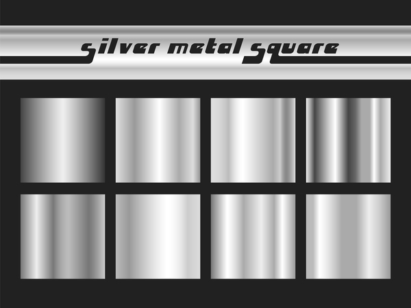 Matériau vectoriel carré métallique silvel Silvel metal carré   