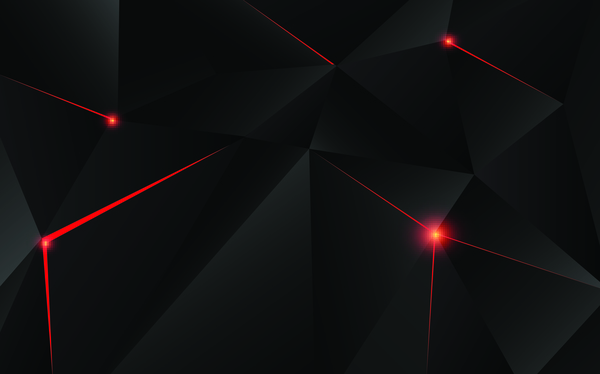 赤の光ベクトル01を持つ三角形のジオメトリ黒 黒 赤 幾何学 光 三角形   