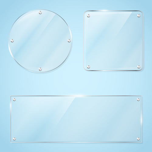 Vecteur de conception de cadre en verre vecteur 02 verre vectoriel verre cadre   