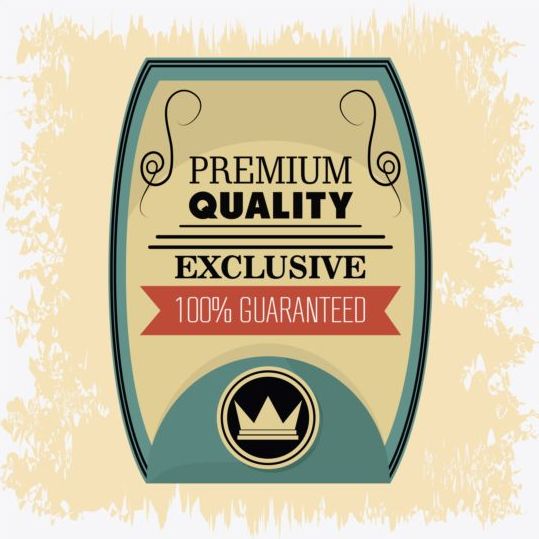 Vintage Premium et qualité Vector label 03 vintage qualité premium label   