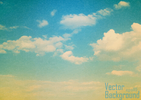 Nuages blancs avec le fond bleu de vecteur de ciel 02 nuages blancs Nuages fond ciel   