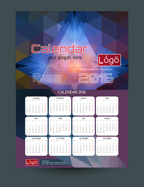2016テクノロジーカレンダーテンプレートベクトル09 技術 テンプレート カレンダー 2016   