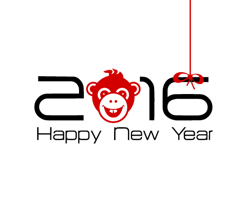 2016 Jahr des Affen-Vektormaterials 02 Jahr Affe 2016   
