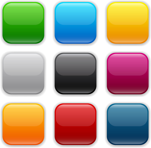 App-Button-Icons farbigen Vektor-Set 04 icons farbig button app   