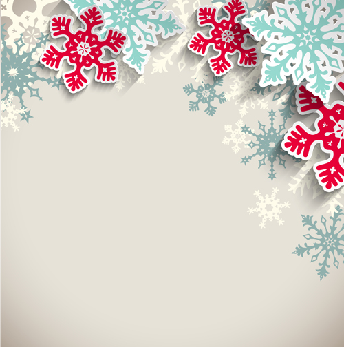 Beautifule papier flocon de neige fond de vecteur de Noël 04 papier Noël fond flocon de neige Beautifule   
