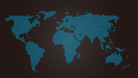 Cartes du monde de LED bleues VETOR monde cartes carte du monde   
