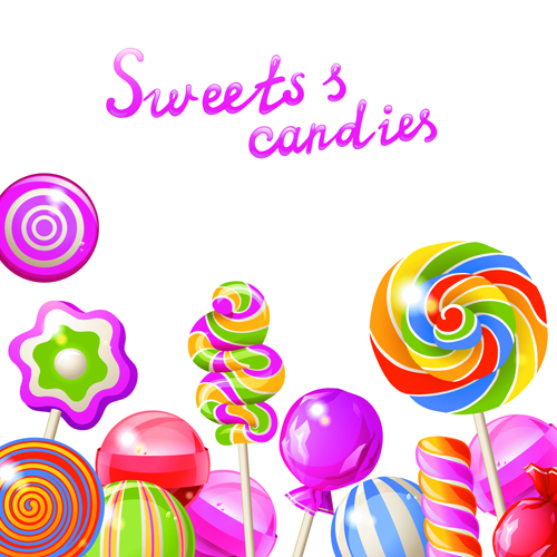 甘いお店の背景ベクトル01とキャンディー 背景 甘い キャンディー   