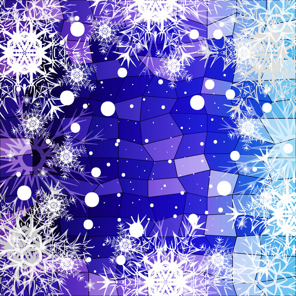 Flocon de neige de Noël avec le vecteur brillant de fond de polygone 15 polygone Noël flocon de neige brillant   