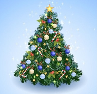 クリスマスツリーイラストベクトル 木 クリスマス   