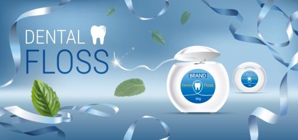 Kreative Zahnseide Werbevorlage Vektor 08 Werbung Kreativ floss Dental   