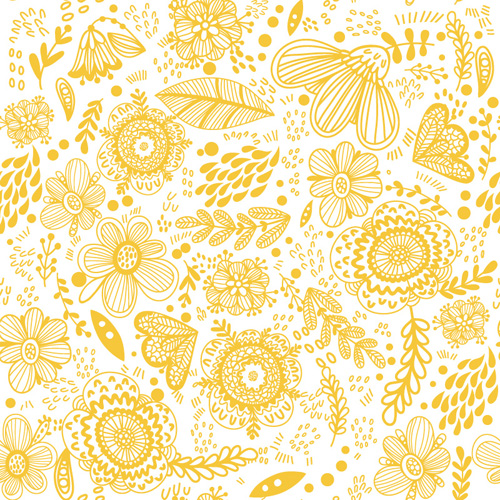 Blumal sanftes Muster handgezeichneter Vektor 03 pattern hand drawn gentle floral   