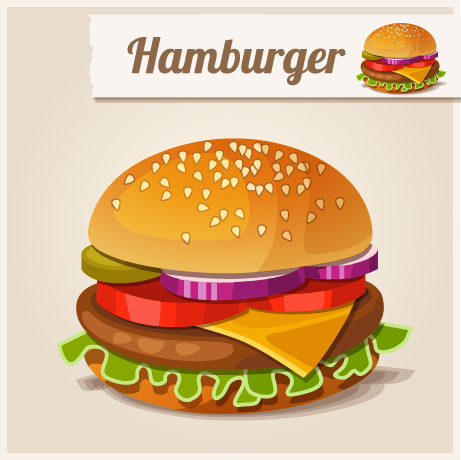 Hanburger Illustrationsvektormaterial Hanburger   