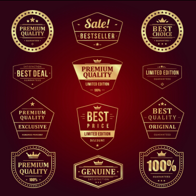 Retro Premium-Qualität Verkauf Etiketten Vektor-Set 02 Verkauf Retro-Schrift Qualität premium label Etiketten   