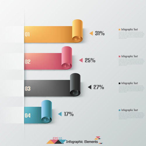 Ensemble de l’effet 3D infographics éléments vecteur 04 infographies elements Effet   