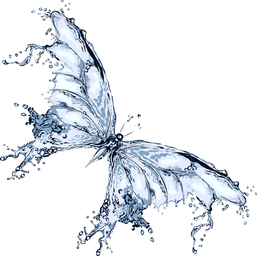 Conception de vecteur d’eau papillon papillon l’eau   