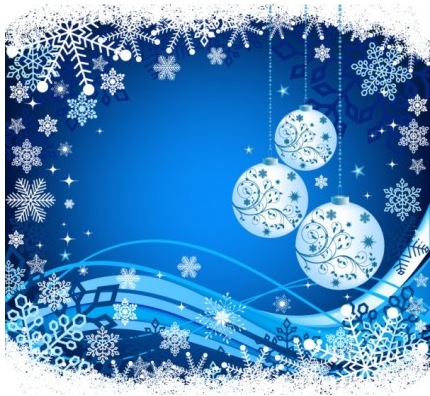 クリスマスの雪のボール青の背景ベクトル 雪 ボール クリスマス雪 クリスマス   