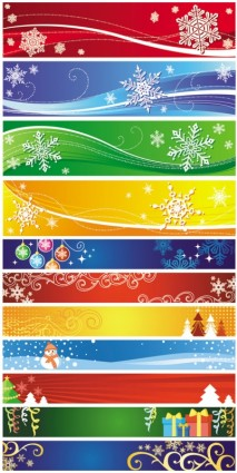 Exquisiter Weihnachtsbanner-Vektor-Set Weihnachten exquisite banner   