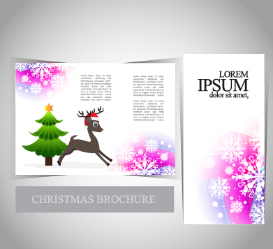 2015 joyeux Noël brochure couverture ensemble vecteur 07 Noël joyeux Noël brochure 2015   