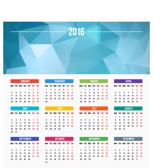 2016会社カレンダークリエイティブデザインベクター10 会社 クリエイティブ カレンダー 2016   