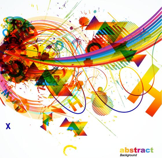 Abstrakter Grunge-Hintergrund mit Modeelementen Vektor 05 grunge fashion abstract   