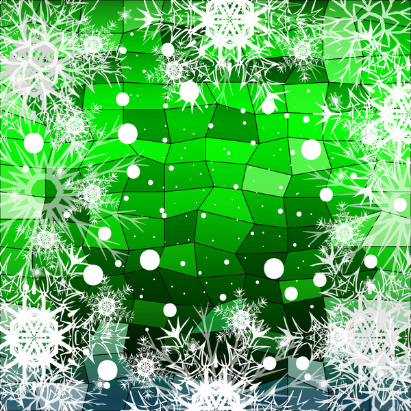 Flocon de neige de Noël avec le vecteur brillant de fond de polygone 05 polygone Noël flocon de neige brillant   