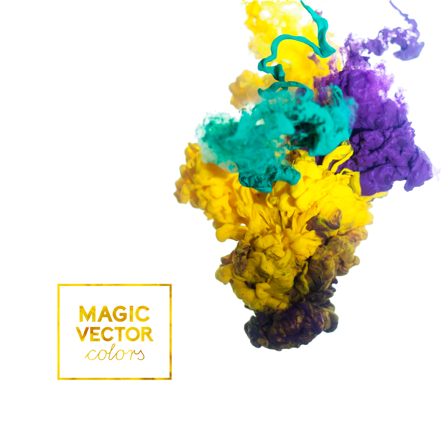 Coloré à l’encre effet magique fond vecteur 04 vecteur de fond magie fond encre Effet coloré   