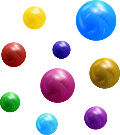 Boules colorées Design élément vecteur Set 03 coloré boules   