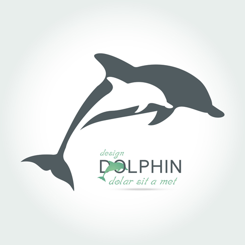 Kreative Delfinvektorhintergründe 02 Kreativ Hintergründe Delfin   