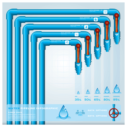L’écologie créative de l’eau infographies vecteur 01 infographies infographie Écologie eau creative   