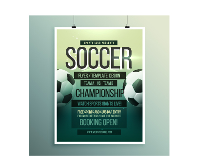 Creative soccer poster design ensemble vecteur 11 Soccer Créatif affiche   