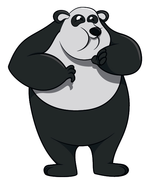 Niedliche Cartoon Panda Desgin Vector 05 panda niedliche Karikatur cartoon   