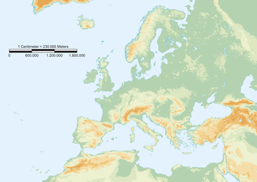 ヨーロッパ地図ベクトルデザイン05 地図 ヨーロッパ   