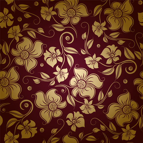 Sanfte blumige, nahtlose Mustertapeten vector 02 Tapeten pattern nahtlos gentle floral   