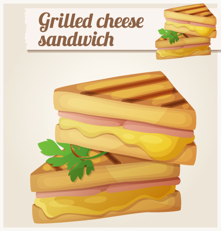 グリルチーズサンドイッチベクター チーズ サンドイッチ グリル   